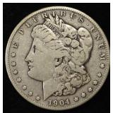 1904-S MORGAN DOLLAR FINE