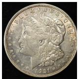1921-D MORGAN DOLLAR AU