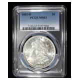 1883-O MORGAN DOLLAR PCGS MS-63