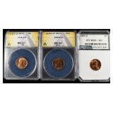 (3) GRADED WHEAT CENTS