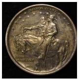 1925 STONE MOUNTAIN COMMEM HALF DOLLAR BU TONED