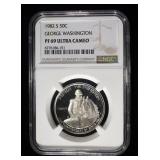 1982-S 50C COMMEM GEORGE WASHINGTON NGC PF69
