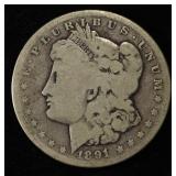 1891-CC MORGAN DOLLAR G/VG
