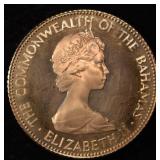 1973 BAHAMAS $50 GOLD PROOF