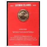1972 CAYMAN ISLANDS $25 GOLD