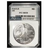1999 AMERICAN SILVER EAGLE PCI PERFECT GEM BU