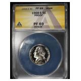 1968-S JEFFERSON NICKEL ANACS PF69 DCAM