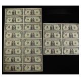 (16) & (8) UNCUT $1 NOTES