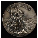 1895 SWISS SHOOTING MEDAL SILVER BELLINZONA