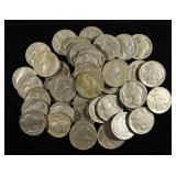 50 FULL DATE BUFFALO NICKELS