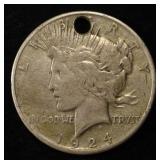 1924-S PEACE DOLLAR HOLE