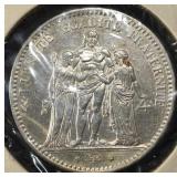 1876-A FRANCE 5FR BU