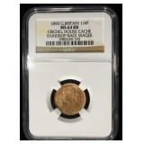 1890 G.BRITAIN 1/4P NGC MS64 RB