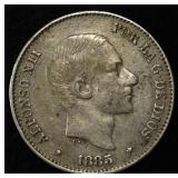 1885 PHILIPPINES 50C VF