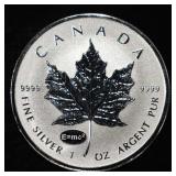 2015 MAPLE LEAF 1 OZ .999 SILVER ROUND