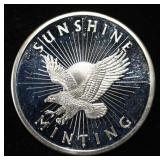 SUNSHINE MINTING 1/2 OZ .999 SILVER ROUND