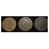 1818, 1826 & 1830 LARGE CENTS