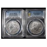2023 MORGAN & PEACE DOLLARS PCGS MS70