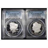 2023-S MORGAN & PEACE DOLLARS PCGS PR70 DCAM