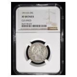 1913-D BARBER QUARTER NGC XF DETAILS CLEANED