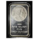 5 OZ .999 SILVER BAR