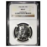 1966 SMS KENNEDY HALF DOLLAR NGC MS67