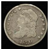 1830 CAPPED BUST HALF DIME FINE