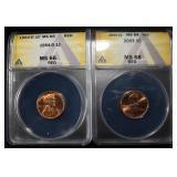 (2) ANACS GRADED COLLECTORS LOT
