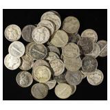 (50) 90% SILVER MERCURY DIMES