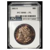 1881-S MORGAN DOLLAR PCI GEM BU PL