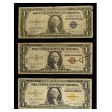 (3) $1 SILVER CERTIFICATES