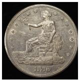 1876-CC TRADE DOLLAR BU LIGHT OLD CLEANING