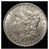 1896-O MORGAN DOLLAR AU/UNC LIGHT OLD CLEANING