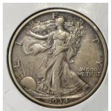 1934-S WALKING LIBERTY HALF DOLLAR CH AU/UNC