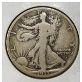 1917-S WALKING LIBERTY HALF DOLLAR FINE