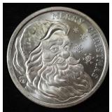 2025 MERRY CHRISTMAS 1 OZ .999 SILVER ROUND