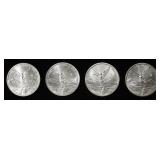 (4) 1/4 OZ .999 SILVER ROUNDS