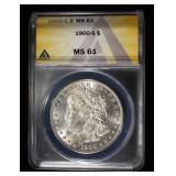1900-S MORGAN DOLLAR ANACS MS61