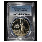 1986-S $1 COMMEM STATUE OF LIBERTY PCGS PR69 DCAM