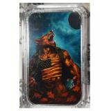 AMERICAN WEREWOLF 1 OZ .999 SILVER BAR