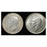(2) 80% SILVER CANADIAN DOLLARS