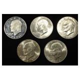 (5) 40% SILVER EISENHOWER DOLLAR BU
