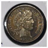 1898 BARBER DIME ORIG AU/UNC