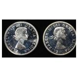 (2) 80% SILVER CANADIAN DOLLARS