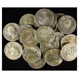 (20) 90% SILVER WASHINGTON QUARTERS