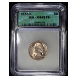 1950-D JEFFERSON NICKEL ICG MS65 FS