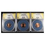 (3) ANACS LINCOLN CENTS