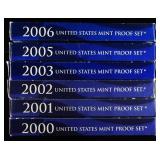 2000-2003, 2005 & 2006 MINT PROOF SET