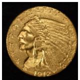 1912 $2.50 INDIAN GOLD CH BU