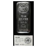 10 OZ .9999 SILVER BAR